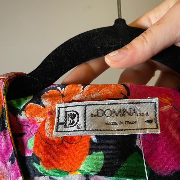 80s Floral Short Sleeve Button Down - Picture 3 of 11